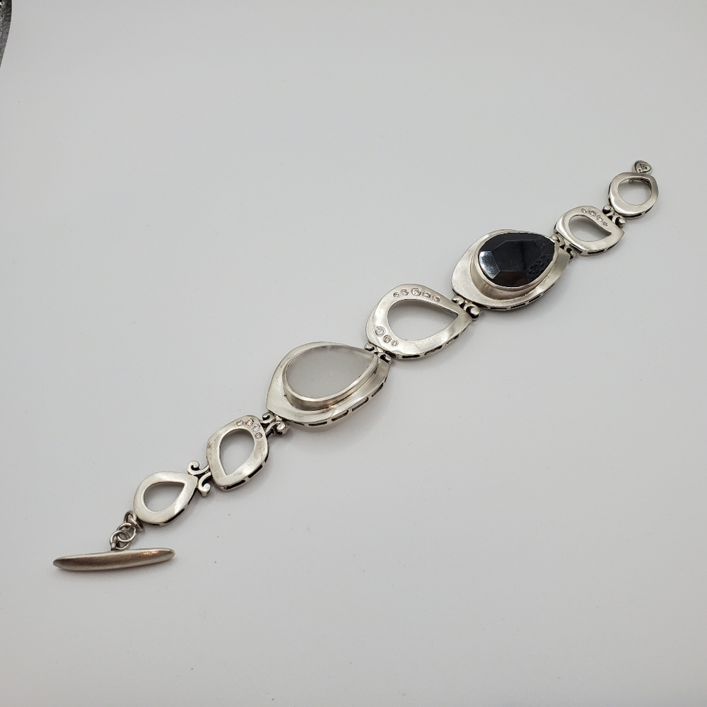⬇️Silpada Hematite Rock Crystal and CZ Tuxedo Bracelet 925 PRICE DROP⬇️ - Picture 2 of 16